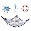 MDLUU Mediterranean Nautical Fish Netting, Wall Hanging Ornaments with Shells, Decorative Fishing Net for Photo Display… 51MoZDFOHjL