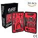 Care Essentials™ Manicure Pedicure Set Women Men| Professional Nail and Cuticle Care Tools| Portable 20pc Stainless Steel Nail Clippers Kit in a Luxurious Leather Case| Ideal for Travel (Red/Black)