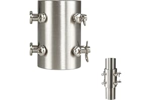 Minislak Indoor Outdoor Ceiling Fan Downrod Coupler,1.3'' Diameter and 2'' Height with Safety Clip,Brushed Nickel downrod for Wide Range of Fans Downrod