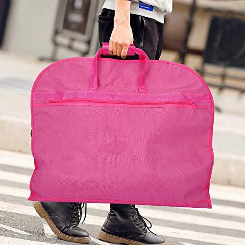 Kernorv Pink Garment Bags for Dance Costumes Waterproof and Breathble 40" Dance Garment Bags with Zipper Pockets for Dance Costumes, Dress, Suit, Travel (Set of 2) - Thumbnail 3