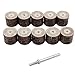 AUTOTOOLHOME 10pc 600# Grit Flap Wheel Sander Disc Replacement Mandrel for Dremel Rotary Tool