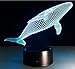 SOKOS Nightlight, 3D visualization Illusion Multi-colored Change USB Touch Button LED Desk Lamp, Table Light for Room Decorative or Gifts for Friends/Kids (Whale)