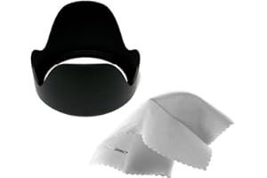 DIGITAL NC Sigma 18-300mm f/3.5-6.3 DC Macro OS HSM Pro Digital Lens Hood (Petal Design) (72mm) + Nw Direct Microfiber Cleaning Cloth