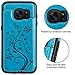 HianDier Wallet Case for Galaxy S7, Slim Protective Case with Credit Card Slot Holder Flip Folio Soft PU Leather Magnetic Closure Cover Case Compatible with Samsung Galaxy S7, Lake Blue