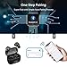 Wireless Earbuds, Fansrock Bluetooth 5.0 True Wireless Earbuds with Charging Case, HD Stereo Sweatproof Sport In-Ear Headphones for Running, 4.5H Playtime, Built-in Mic
