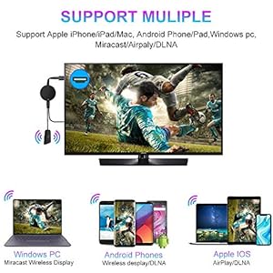 Wireless Wifi Display Dongle, 5GHz 2.4GHz Wireless WiFi 4K Display Dongle HDMI Stick Ricevitore Dongle WiFi, Supporto… - immagine 6