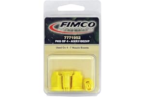 Fimco 7771952 (AIXR11002VP) Boom Sprayer Tip Poly Nozzle, 0.2 GPM Flow Rate, Use On 4-7 Nozzle Booms, Yellow (Pack of 4)