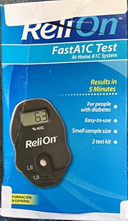 ReliOn FastA1C At-Home Diabetes Test A1C System: Amazon.com: Industrial & Scientific