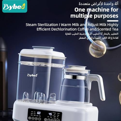 4-In-1 Multifunctional Baby Bottle Sterilizer,Dryer,Warmer And Steamer,72H Keep Warm With Smart Temperature Control,Auto Shut-Off,Baby Bottle Sanitizer Universal Fit for Baby Items (Steam)
