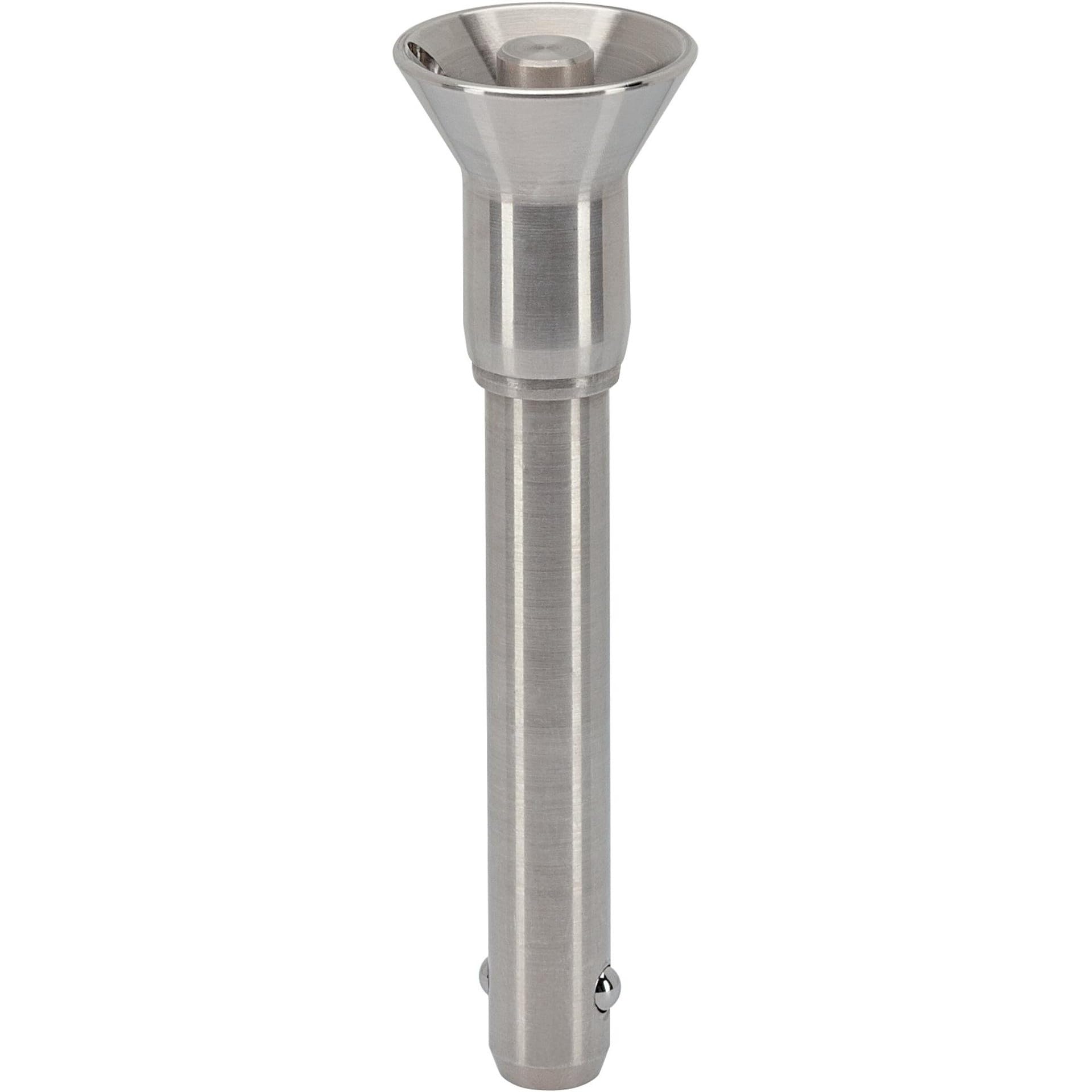HALDER 22350.1026 Self Ball Locking Bolt with Protective Handle pin, Steel, d1=6 mm / l1=30 mm