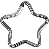 Star Shaped Aluminum Carabiner Clip, Keyring Hook for Camping, Fishing and Hiking, Spring Loaded Locking Carabiner Accessory