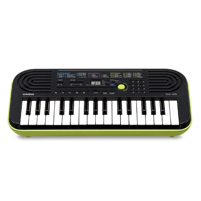 Casio SA46 32 Mini Keys Musical Keyboard (Black/Green) Amazon.in