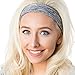 Hipsy Women's Adjustable & Stretchy Xflex Headband Multi Packs (Heather Grey Xflex Band)