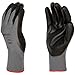 Amazon Basics Polyurethane Coated Work Gloves, Polyester Liner Fiber, Touch Screen, Grey, Size 9, L, 12-Pair