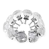 Fu Store Diamond Shape Crystal Glass Knob, 30mm (10 Pieces)