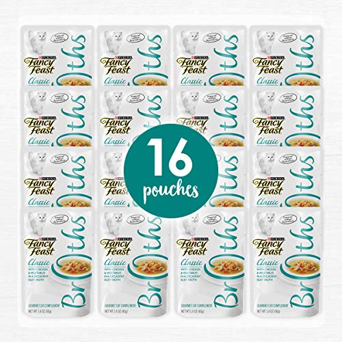 Purina Fancy Feast Broth Wet Cat Food Complement, Broths Classic With Chicken & Vegetables - (16) 1. - //medicalbooks.filipinodoctors.org