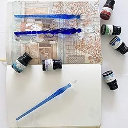Joi-Fun High Borosilicate Glass Dip Pen Ink Set- 3