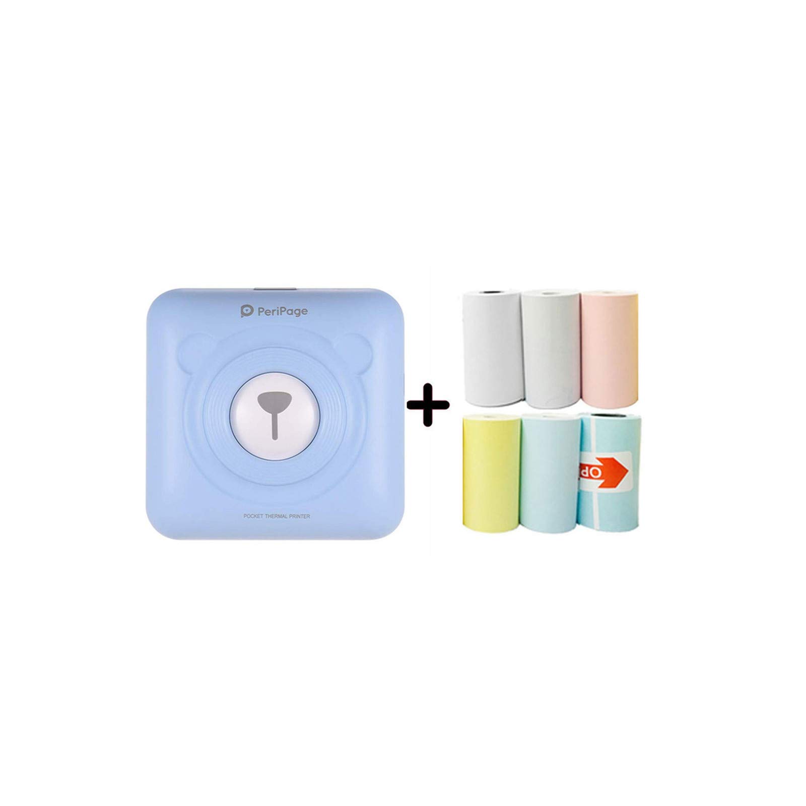 Portable Notes Printer, Mini Portable Photo Printer, Thermal Bluetooth Label Printer with 6 Printing