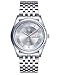 WWOOR Men's Analog Quartz Business Watch Roman Numeral Date Waterproof Stainless Steel Band Silver