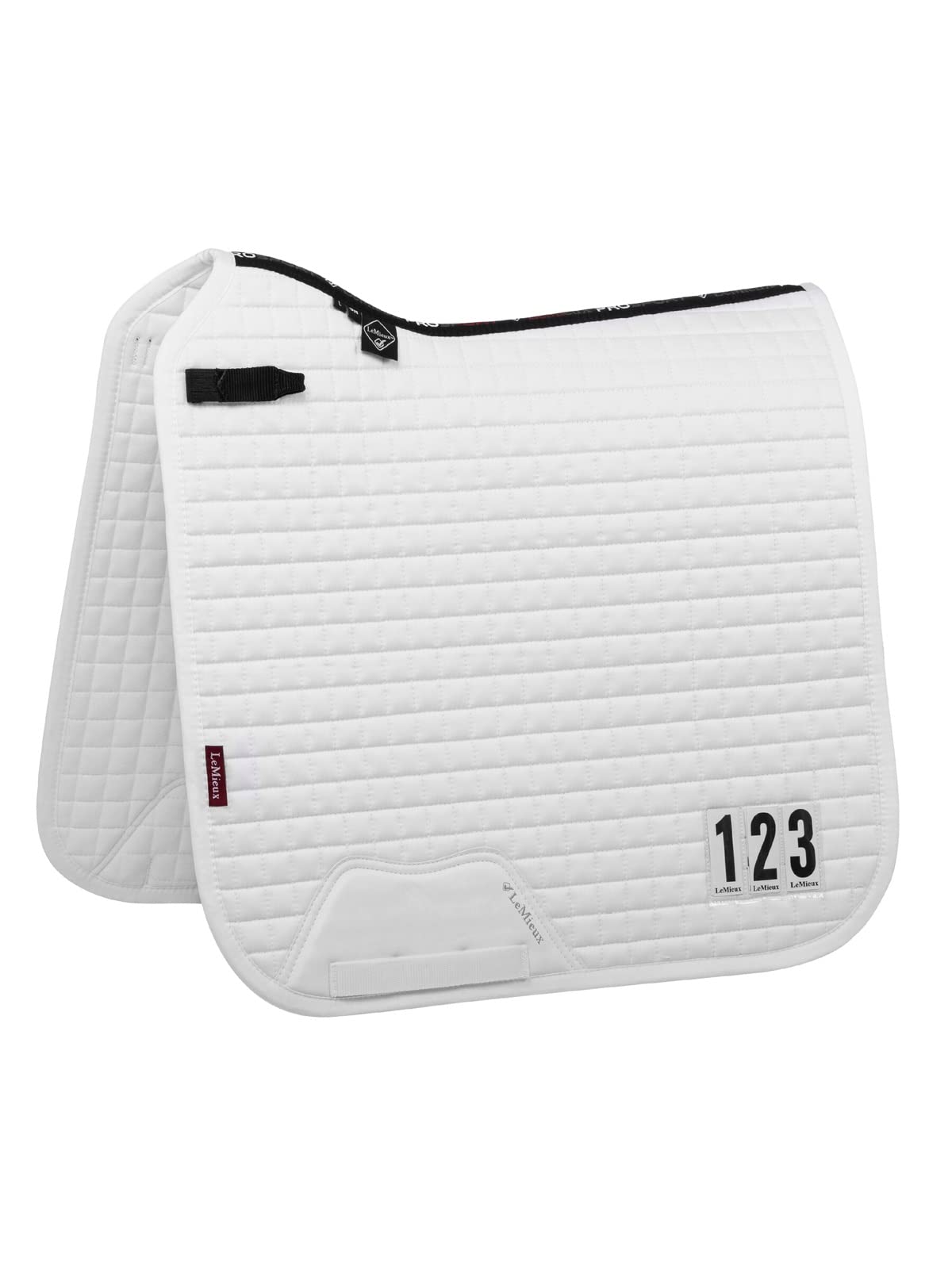 LeMieux Dressage Cotton Competition Square Saddle Pad - Saddle Pads for Horses - Equestrian Riding Equipment and Accessories (White - Small/Medium) โ image 1