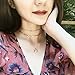 Manerson Moon Pendant Choker Necklace Sequins Chain Jewelry for Women Gold Tone