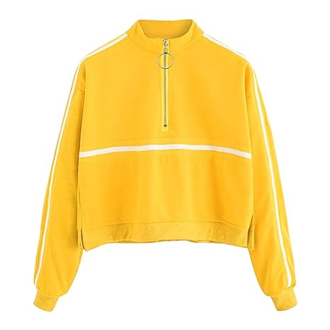 Sweatshirt Damen,Innerternet Female Zipped Jacket Sweatjacke Pulli Pullover Rollkragen Sweatshirt Top Sweatshirtjacke mit Rei
