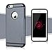iPhone 6/6s Case - TURATA 2 In 1 Heavy Duty Dual Layer Scratch Resistant Shock Absorption Frosted Hard TPU Protective Cover Tough Bumper with Dust Plug Design for iPhone 6/6s (4.7 Inch) - Gray