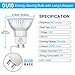Dimmable GU10 LED Spotlight Bulbs 7W(50W 60W Equivalent), Daylight White 5000K GU10 Track Light Bulbs, 600Lumens, 25000+ hrs, Flood Light, MR16 Full Glass Cover Bulb (Pack of 10)