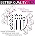 7 Pack Penis Ring Set - 4 Cock Rings w. Clit Stimulating Ball & 3 Adjustable Penis Loops - Erection Enhancing Male Sex Toy