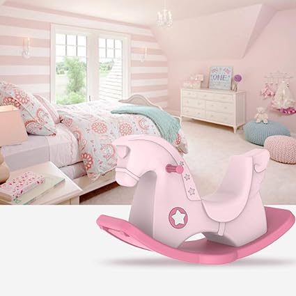 Baby Rocking Chair Cheval En Plastique Bebe A Bascule Cheval Jouets Pour Enfants Cadeau D Anniversaire Materiau Ecologique Couleur Pink Amazon Fr Cuisine Maison