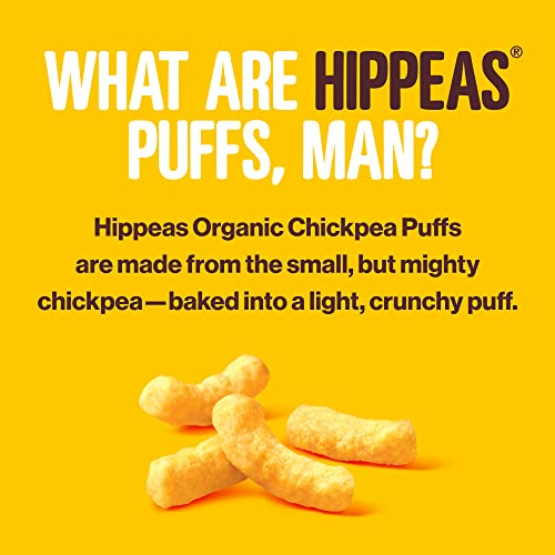HIPPEAS Organic Chickpea Puffs + Vegan Nacho Vibes Vegan, GlutenFree, Crunchy, Protein Snacks