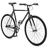 Critical Cycles Harper Single-Speed Fixed Gear Urban Commuter Bike, Matte Black, 49cm, s