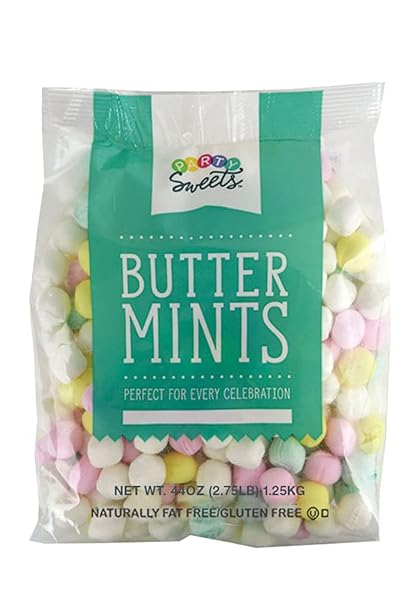 PARTY SWEETS ASSORTED PASTEL BUTTERMINTS, 2.75 POUND, APPX. 350 PIECES FROM HOSPITALITY MINTS