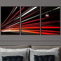 3 Piece Framed Canvas Wall Art Colorful Industrial Lights Canvas Prints Home Artwork Decoration for Living Room,Bedroom - 16