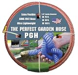 Tuff-Guard The Perfect Garden Hose, Kink Proof Garden Hose Assembly, Red, 5/8" Male x Female GHT Connection, 5/8" ID, 50 Foot Length - 001-0101-0600