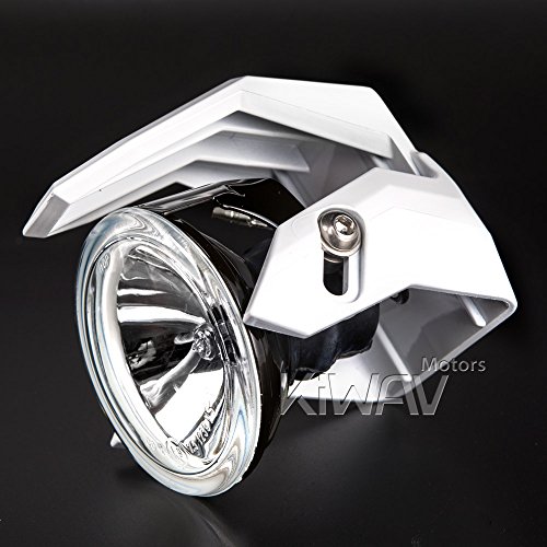 KiWAV Magazi motorcycle NS-41 round fog light white fork tube mount