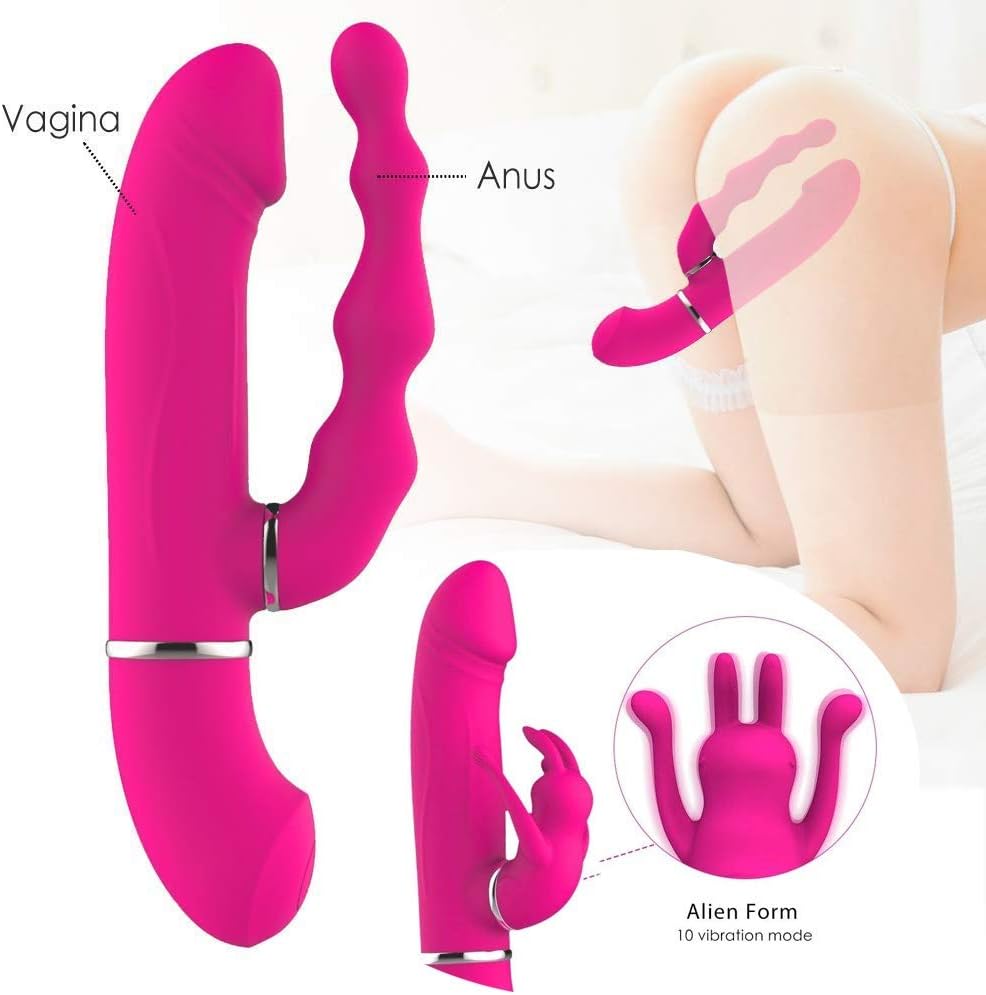 HFDSH C-lì-tør-ìạl Rabbit Vì-brạ-tør Vì-brạ-nt Tøy for Women Thrusting Sìlent, Vì-btạ-tør s-ẹ-x Vì-brạ-ntør for Woman Powerful Lạrge Realìstìç Wand Mạssạgẹr, USB Rechargeable 7
