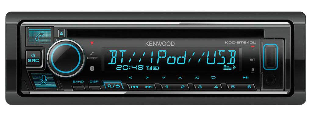 Kenwood KDC-BT640U CD/USB-Receiver Receiver with Bluetooth built-in, Spotify & Amazon Alexa ready , Black