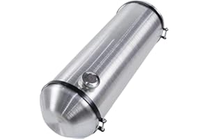 JSD 11 Gallons 10" x 33" Aluminum Round Spun Gas Tank Fuel Cell Tank End Fill 1/4" NPT Outlet for Hotrod Streetrod