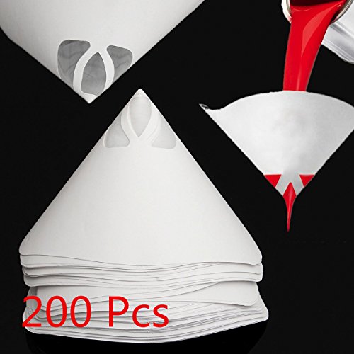 Buy Jeteven 200 Pcs 400 Micron Paper Strainer Paint Filters Cone Nylon Mesh Funnel Paint