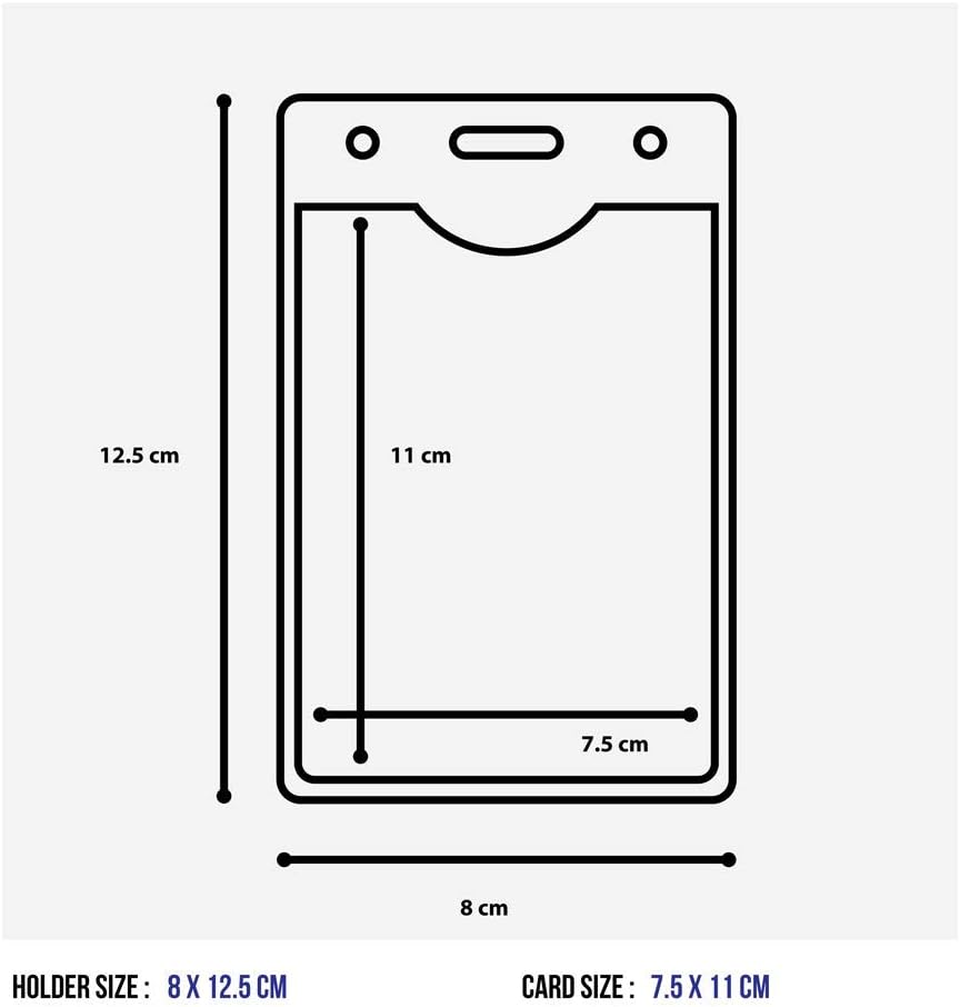CKB LTD 10x Event A7 Clear Vertical Portrait ID Badge Card Plastic Pass Holder Plastic Pouches 8cm x 12.5cm (10 Pack) - Image 3