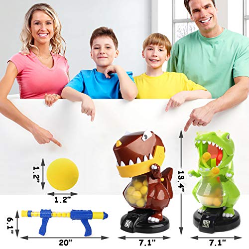 Dinosaur Shooting Toys for Kids, Target Shooter Battle Toy with LCD
