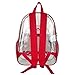 Clear Transparent School Book bag / Kids Backpack w/ Red Color Trim