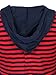 Joeoy Women's Casual Long Sleeve Drawstring Striped Bodycon Hoodie Dress