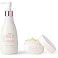 Josie Maran Argan Milk Intense Hydration Body Care Set - Hydrating Body Serum + Night Cream with a Lightweight Texture - Fast-Absorbing Skin Care Set with 100% Pure Argan Oil (2 Piece Set)