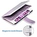 ULAK iPhone 6s Case, iPhone 6 Case, 6s Wallet Case, Synthetic Leather Wallet Case Folio 9 Card Multi-Slots Flip for Women for Apple iPhone 6s/6 4.7 Inch (Purple Stripes)