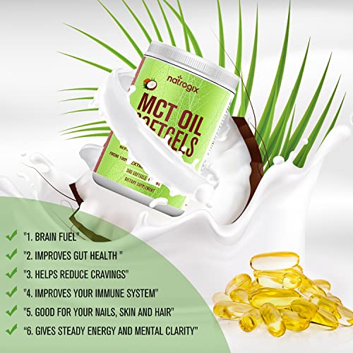 Natrogix MCT Oil Capsules/Virgin Coconut Oil Softgels, 360 Count3