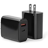 Venustas 20W Fast Charger with USB-C & USB-A – Dual Port Power Adapter for Quick Charging Heated Vests, Jackets &Hoodies