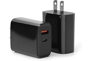 Venustas 20W Fast Charger with USB-C & USB-A – Dual Port Power Adapter for Quick Charging Heated Vests, Jackets &Hoodies