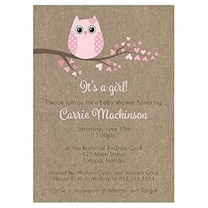 pink owl baby shower decorations